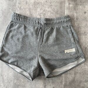 Puma Women's French Terry Shorts Gray Athleisure Sweats Athletic M